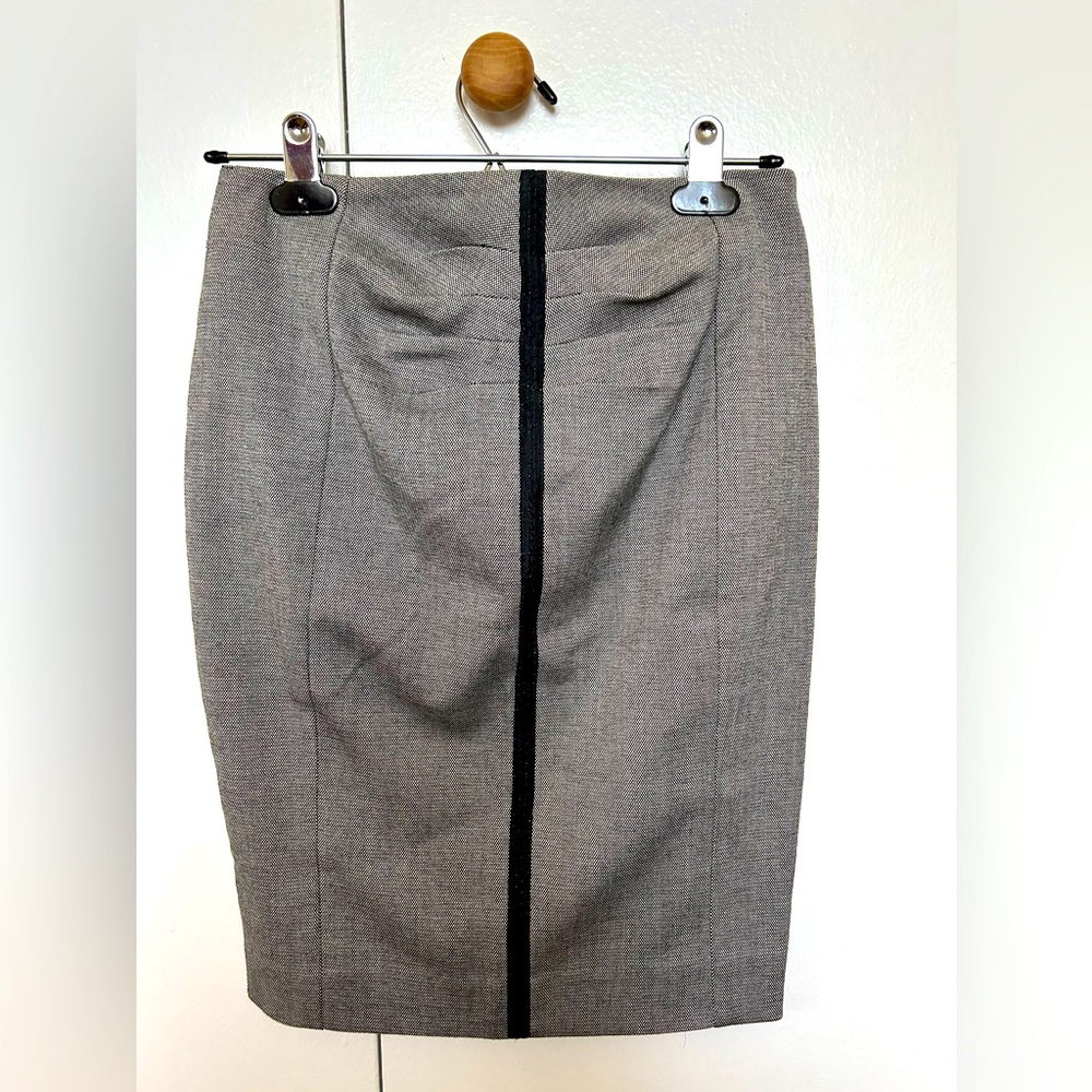 Bebe Gray Pencil Skirt with Black Detail size XS